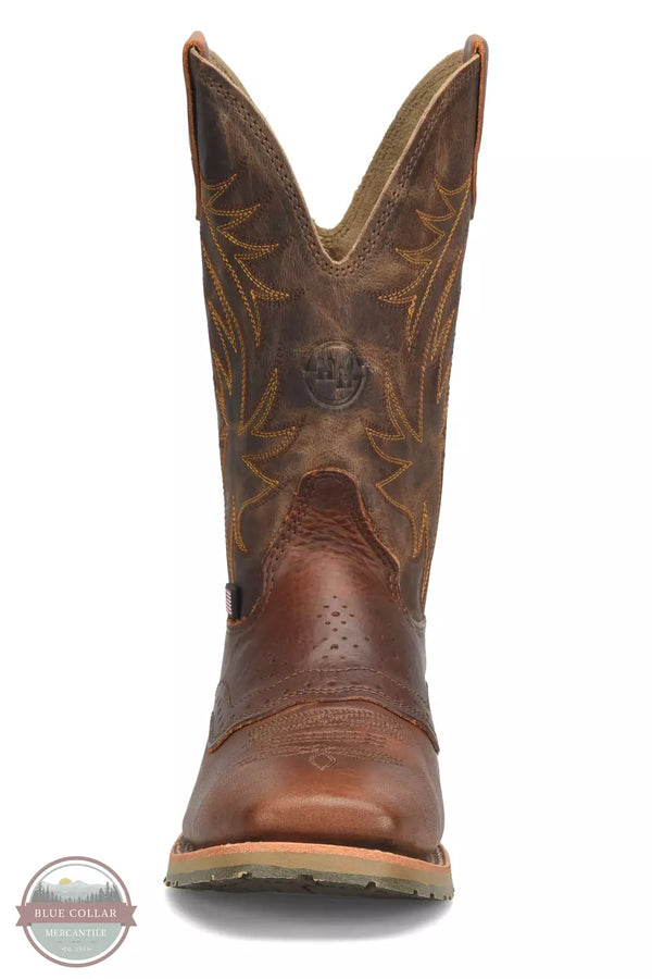 Double H DH4653 Feller 11" Boots in Distressed Brown Bison Front View