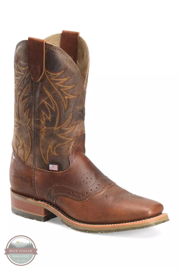 Double H DH4653 Feller 11" Boots in Distressed Brown Bison Profile View