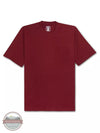 Foxfire 490 55 One Pocket Short Sleeve T-Shirt, Big & Tall Wine Front View