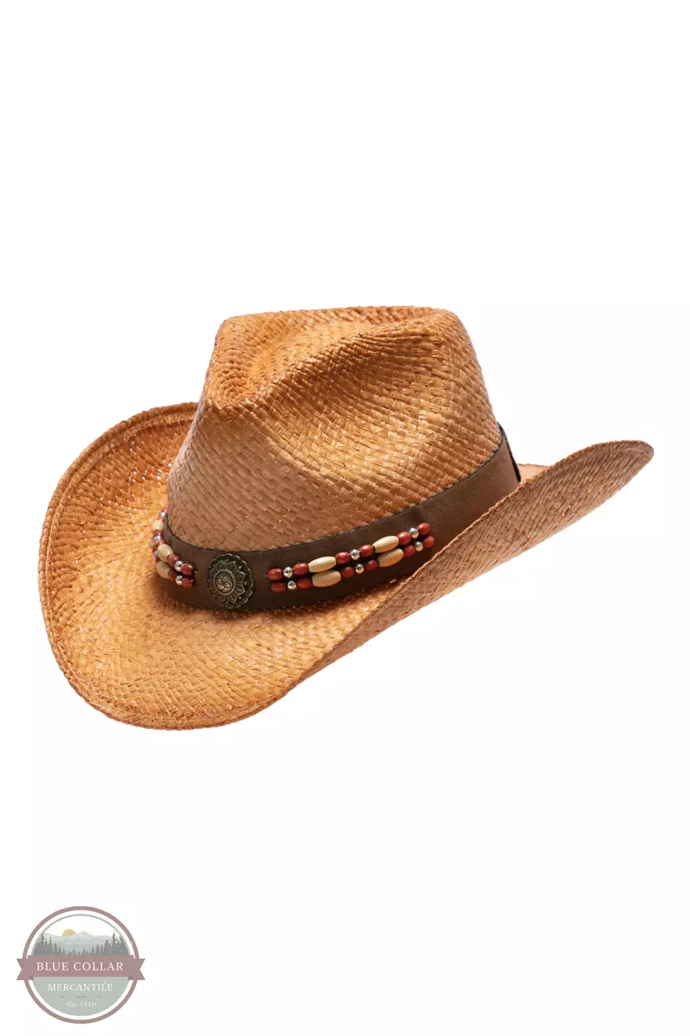 Henschel Hat Company 3232 Comanche Hiker Straw Hat Profile View
