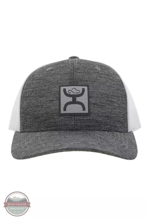 Hooey 2234T-GYWH Boxy Cap in Grey / White Front View