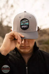 Hooey 2244T Cheyenne Snapback Cap Grey/White Life View in Two Colors