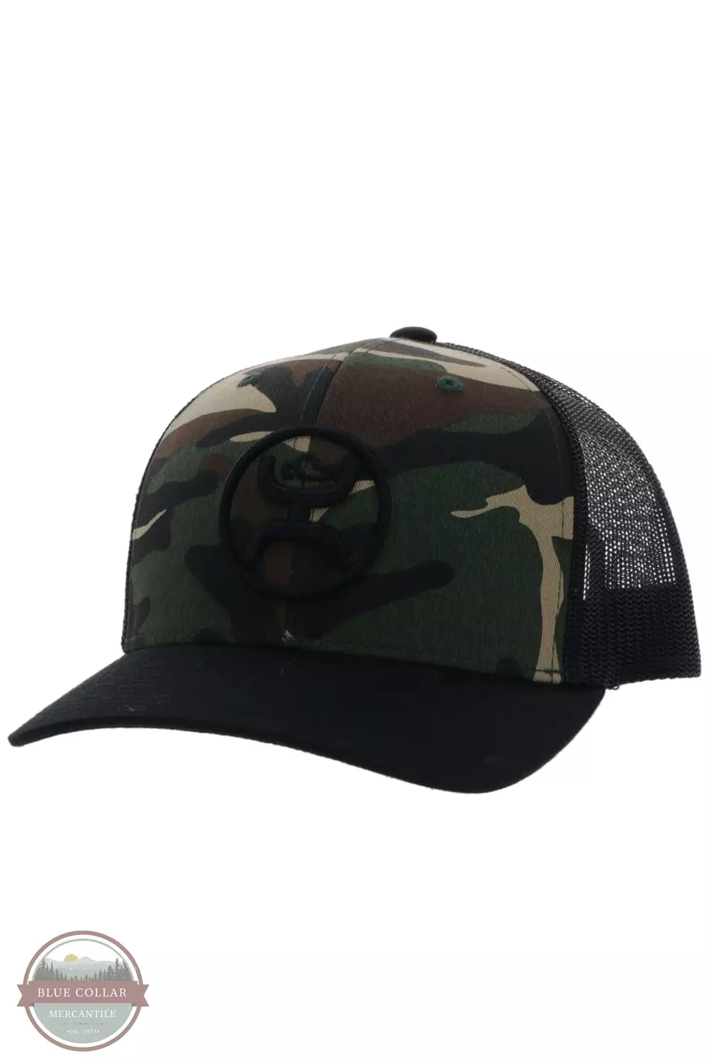 Hooey 2309T O Classic Cap with Logo Camo / Black Front View