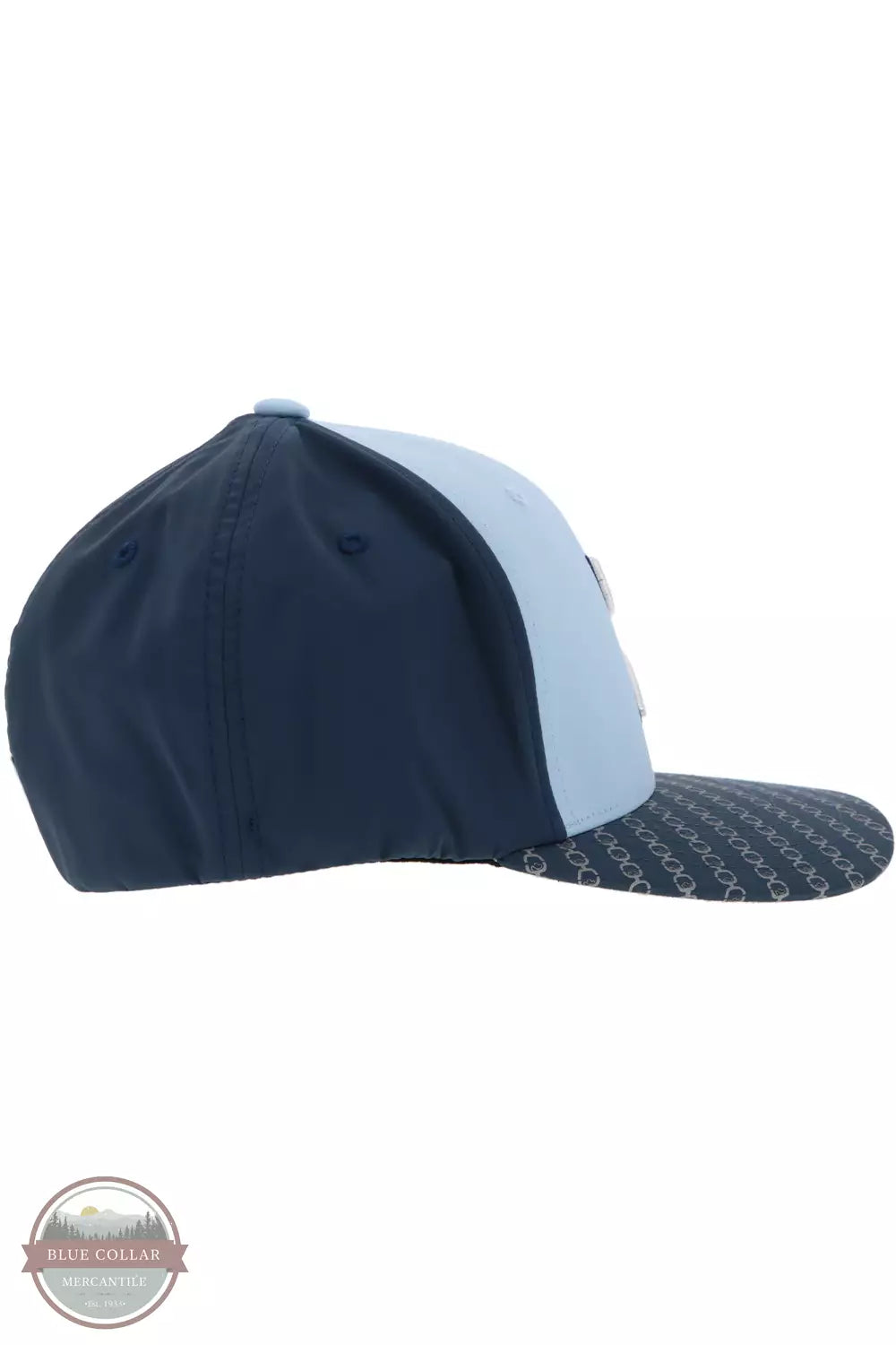 Hooey 2319BLNV Solo Flexfit Light Blue/Navy Cap Side View