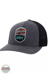 Hooey 2344GYBK Cheyenne Flexfit Grey/Black Cap Profile View