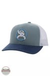 Hooey 4031T-LTBL Strap Roughy Cap in Blue / White Profile View