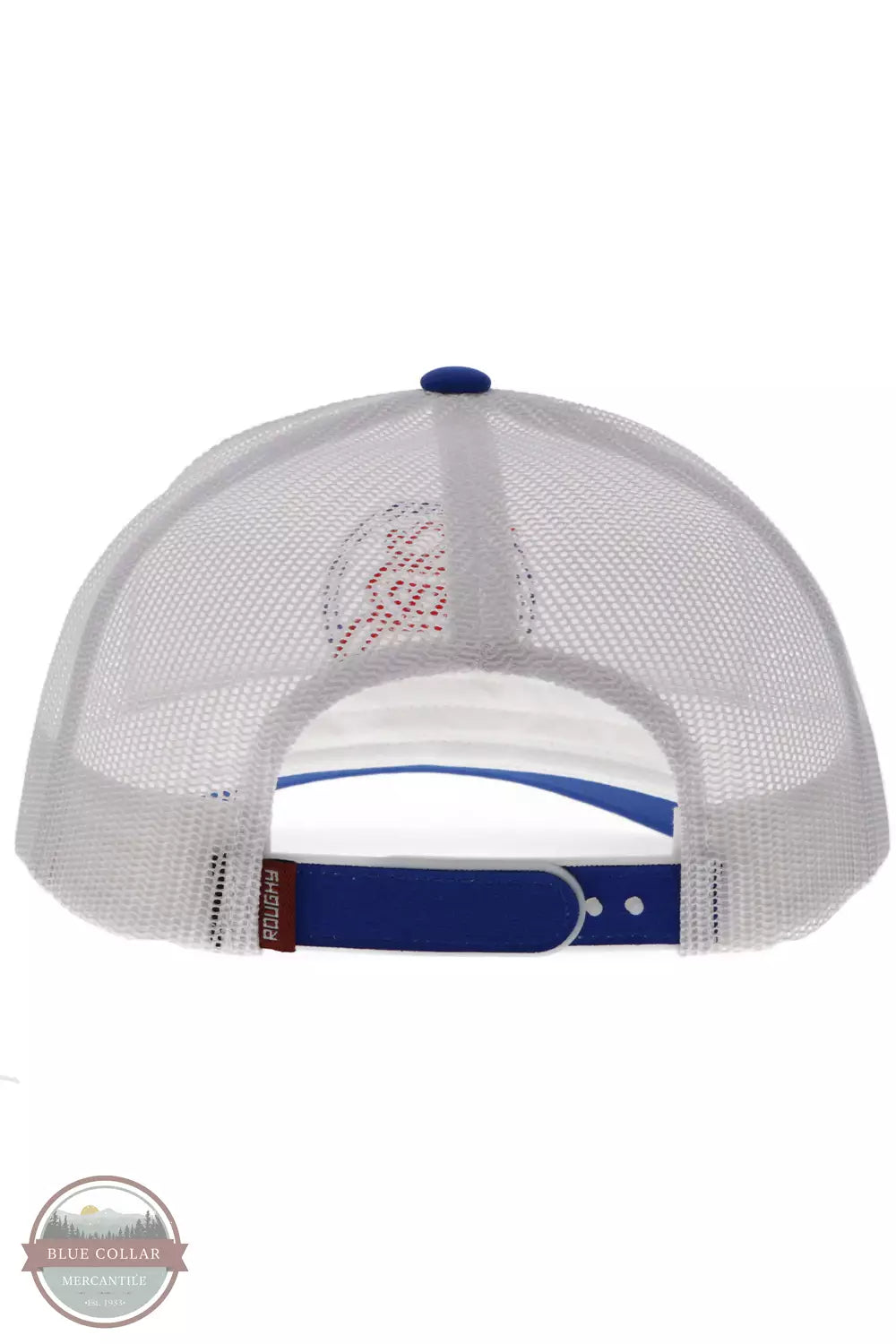 Hooey 4031T Strap Roughy Cap White Back View