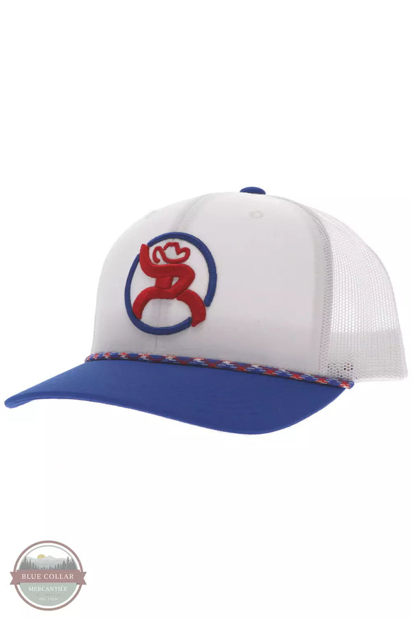 Hooey 4031T Strap Roughy Cap White Profile View