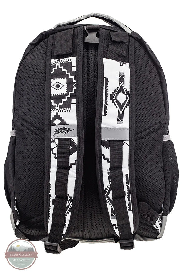 Hooey Whiteriver Black and White Aztec Ox Backpack BP064BKWH back view