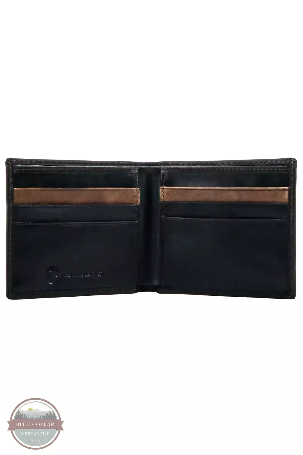 Hooey HBF001-BK Classic Smooth Black Bifold Wallet Inside View