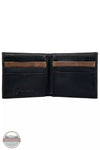 Hooey HBF001-BK Classic Smooth Black Bifold Wallet Inside View