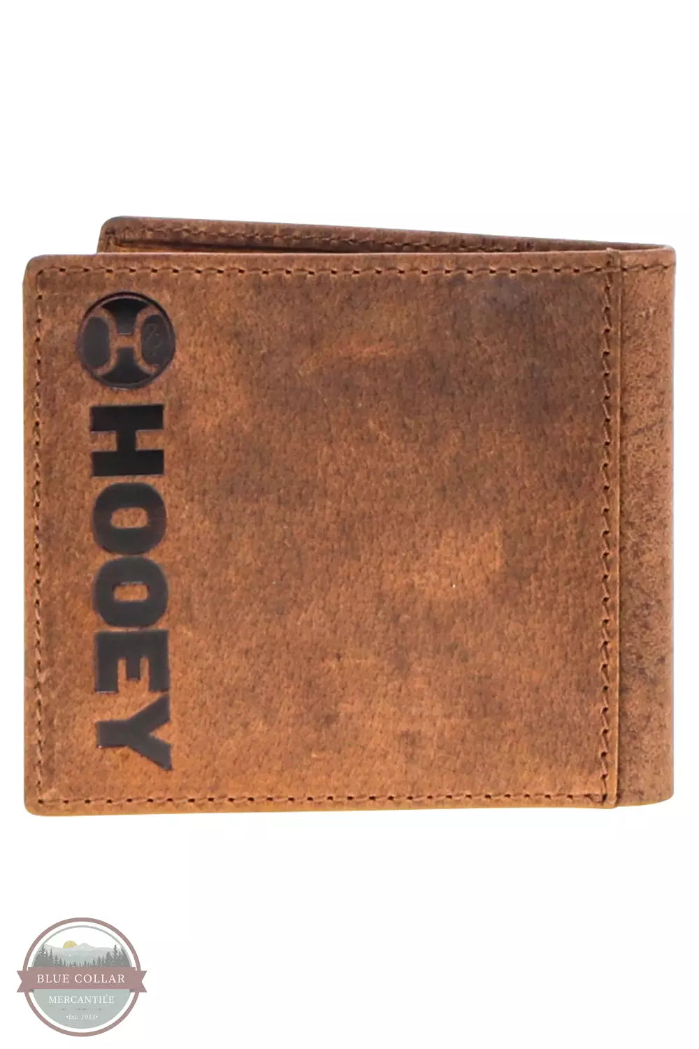 Hooey HBF016 Ranger Bi-Fold Wallet with Embroidery Tan Back View