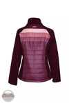 Hooey HJ102MA Softshell Jacket in Maroon with Pink Stripes Back View