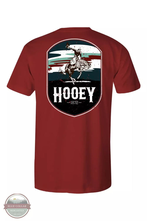 Hooey HT1688SC Cheyenne Short Sleeve Graphic T-Shirt in Scarlet Red Back View
