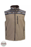 Hooey HV109GYAZ Softshell Gray with Aztec Vest Front View
