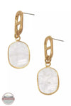 Joy Susan 338-222 Clear Quartz Dangle Post Earrings Gold Profile View