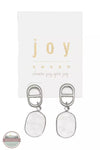 Joy Susan 338-222 Clear Quartz Dangle Post Earrings Silver Front View