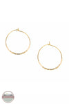 Joy Susan 341/04 Endless Hoop with Beads Earrings Gold & White Front View