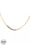 Joy Susan 341/06 Gold Two Row Chain with Beads Necklace Gold & Pink Front View