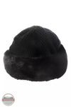 Joy Susan H3102-00 Faux Fur Trim Beanie in Black Top View