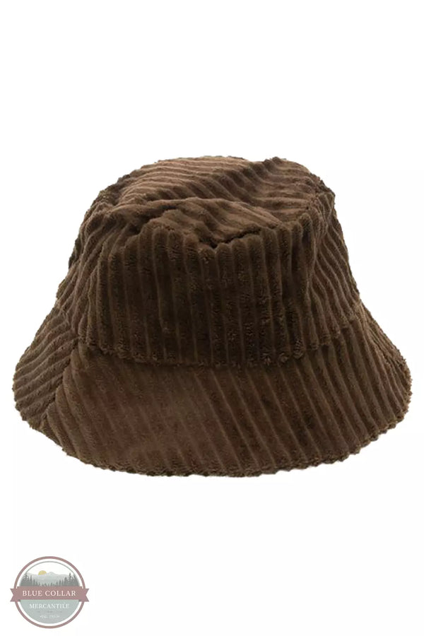 Joy Susan H3104 Corduroy Bucket Adjustable Hat Cocoa Front View