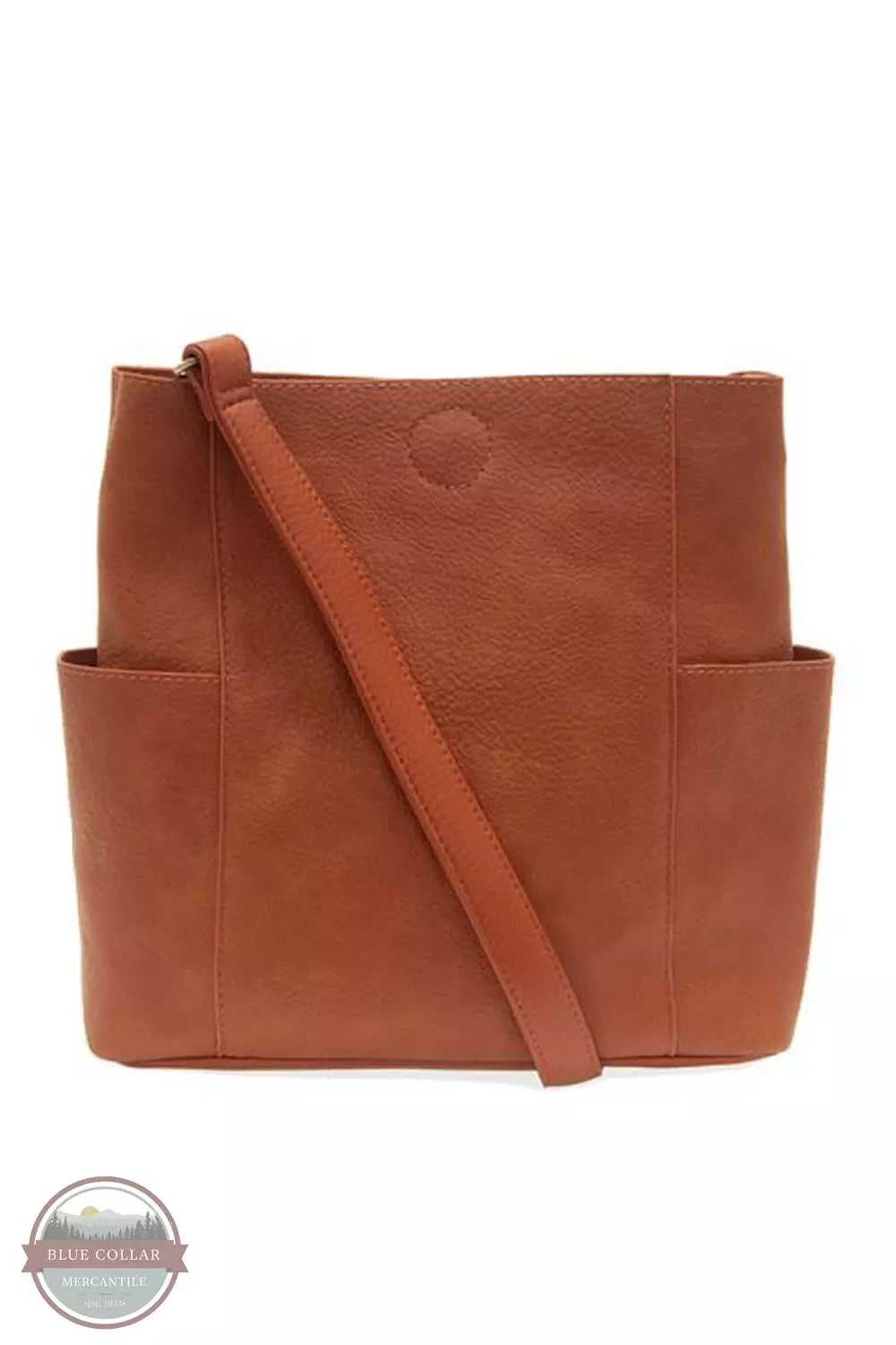 Joy Susan L8089 Kayleigh Side Pocket Bucket Bag with Crossbody Bag Burnt Orange Front View