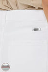 Kancan KC7392WT-OP Cammie High Rise Straight Leg Jeans in White Back Detail View