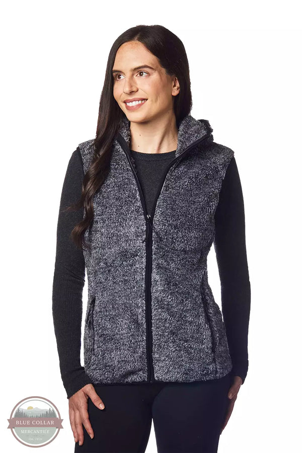 Landway 9257 Arcadia Sherpa Vest in Heather Black Front View