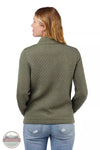 Landway CF-67 Quilted Full-Zip Sweater Heather Olive Back View