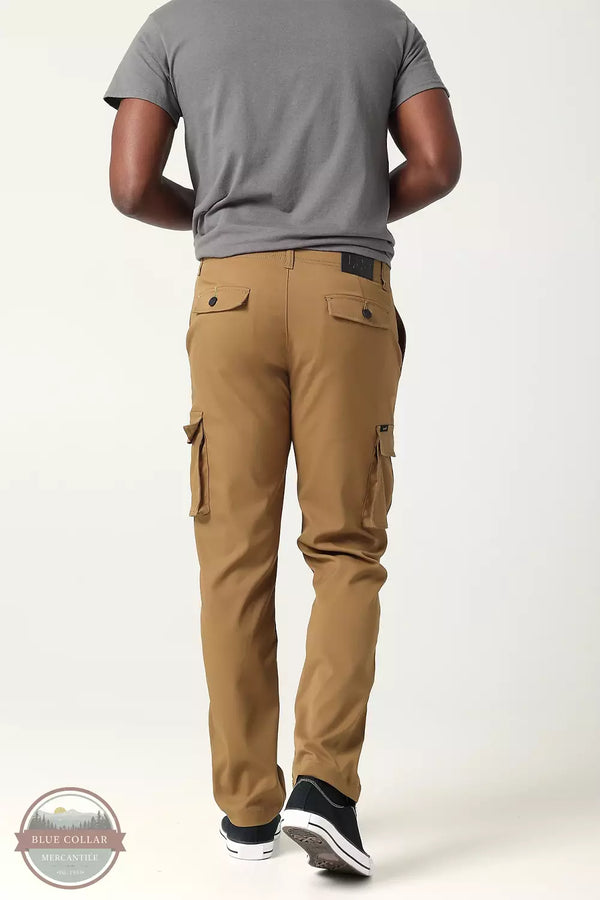 Lee 112321865 Extreme Motion Synthetic Cargo Straight Pants in Tumbleweed Back View