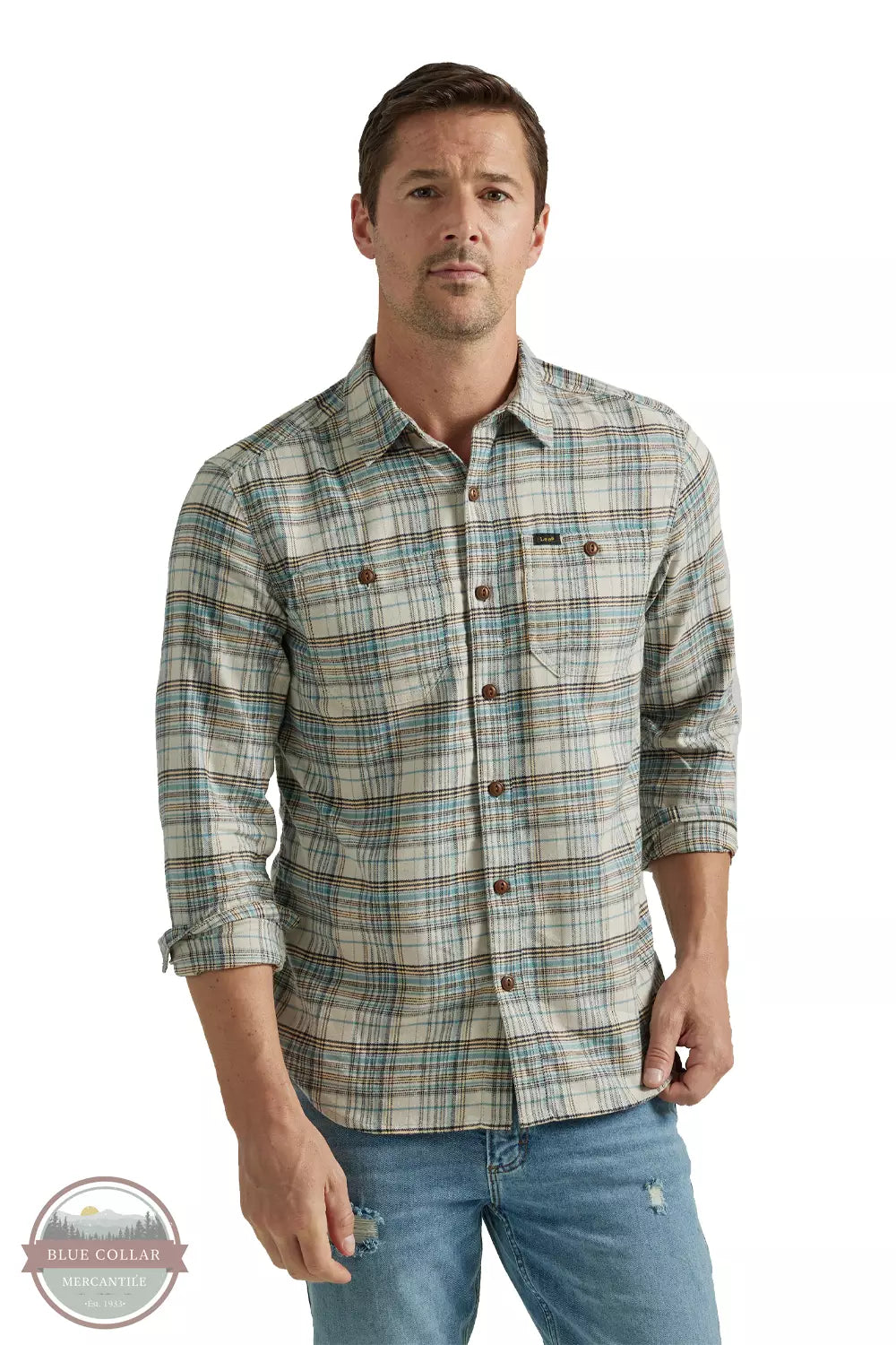 Lee 112339804 Extreme Motion Flannel Button Down Long Sleeve Shirt in ...
