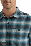 Lee 112339805 Extreme Motion Flannel Button Down Long Sleeve Shirt in Remini Plaid Detail View