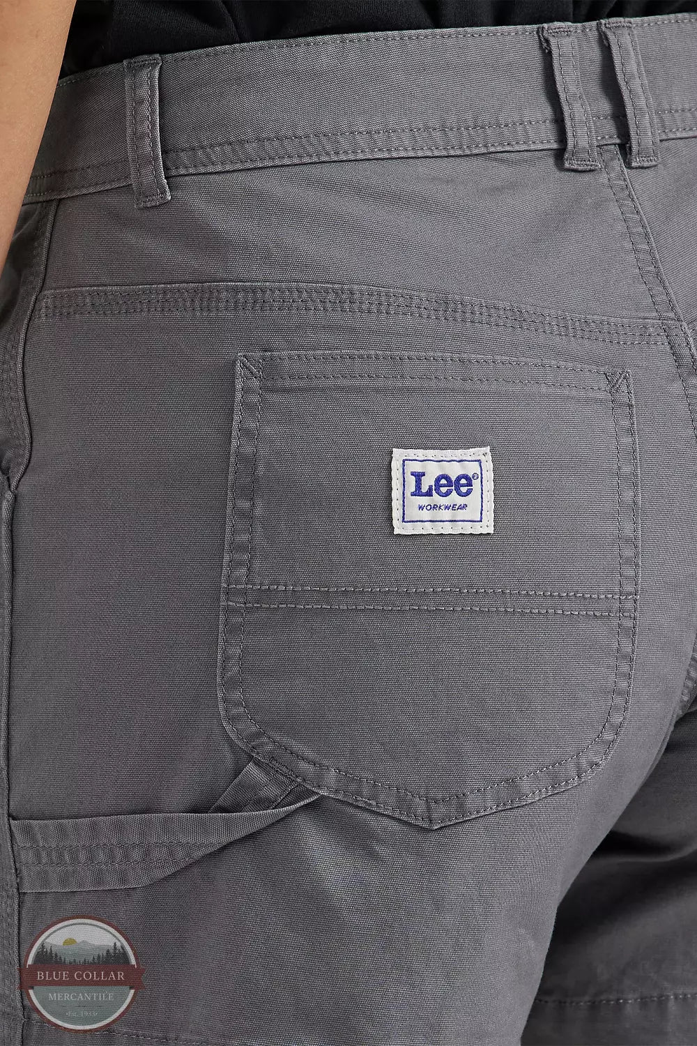 Lee 112346694 Stormy Grey Legendary Carpenter Shorts Back Detail View