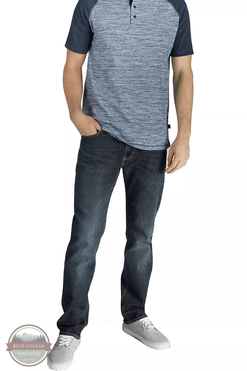 Lee 2015437 Extreme Motion Slim Straight Leg Jeans in Maverick Front View