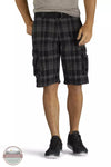 Lee 2183380 Wyoming Cargo Shorts in Black Clifton Plaid Front View
