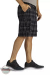 Lee 2183380 Wyoming Cargo Shorts in Black Clifton Plaid Side View