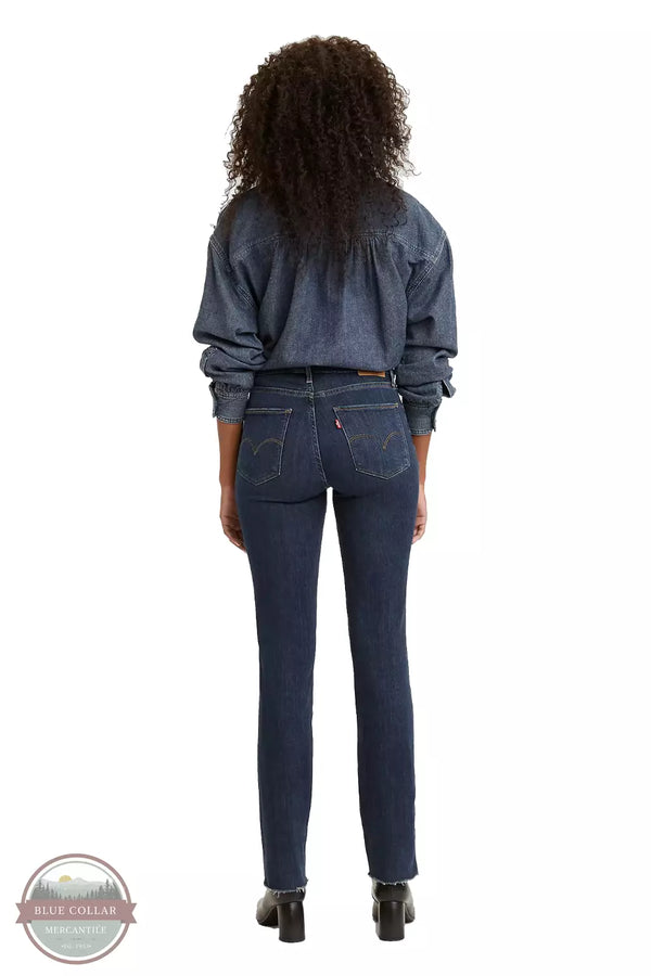 Levi's 18883-0151 724 High Rise Slim Straight Jeans in Chelsea Hour - Dark Wash Back View