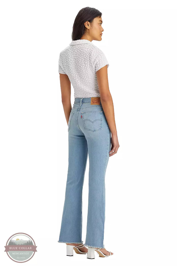 Levi's A3410-0025 726 High Rise Flare Jeans in Light of My Life - Light Wash Back View