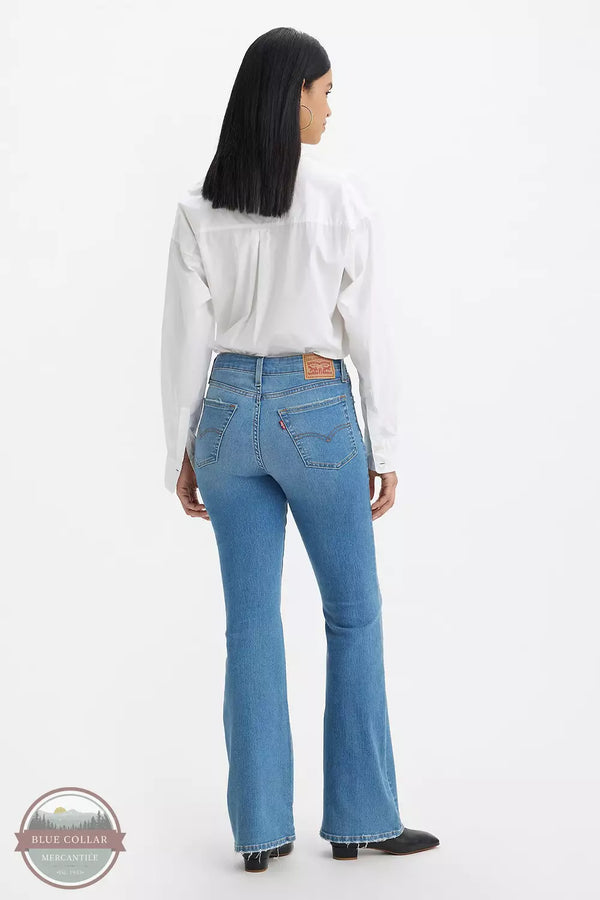 Levi's A3410-0047 726 High Rise Flare Jeans in The Lucky One - Medium Wash Back View