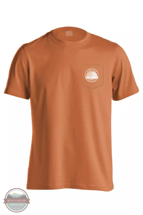 Live Oak Brand SLO1907 Deer Silhouette with Bow Hunter Short Sleeve T-Shirt in Rust Front View