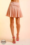 Loveriche LS60716 Lined Above the Knee Skirt Blush Front View. This item is available in multiple colors.