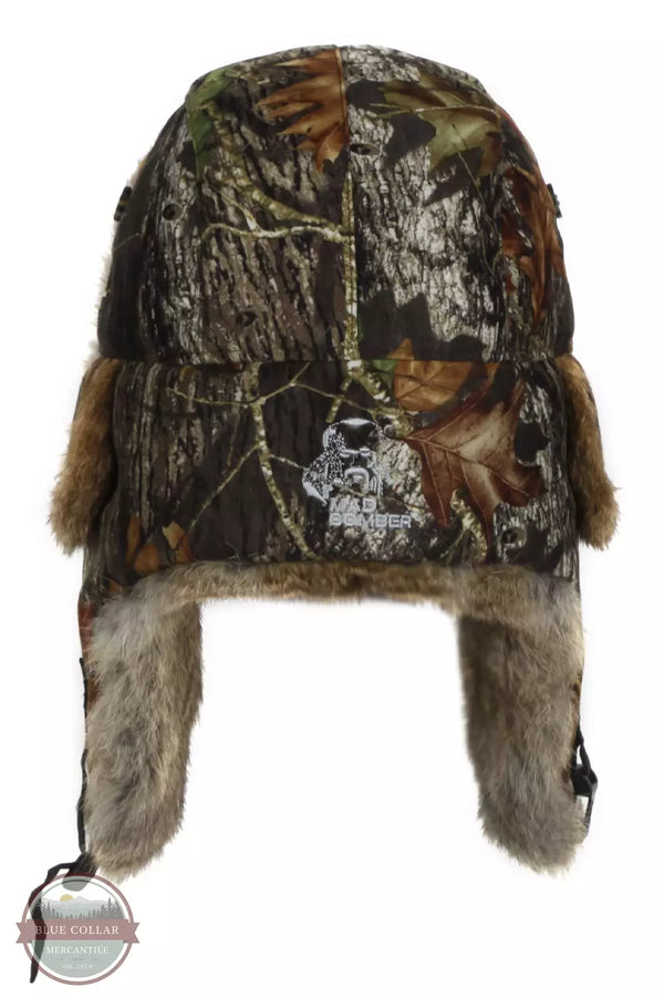 Mad Bomber 305SDMO Mossy Oak Saddlecloth Bomber Hat with Brown Fur Back View
