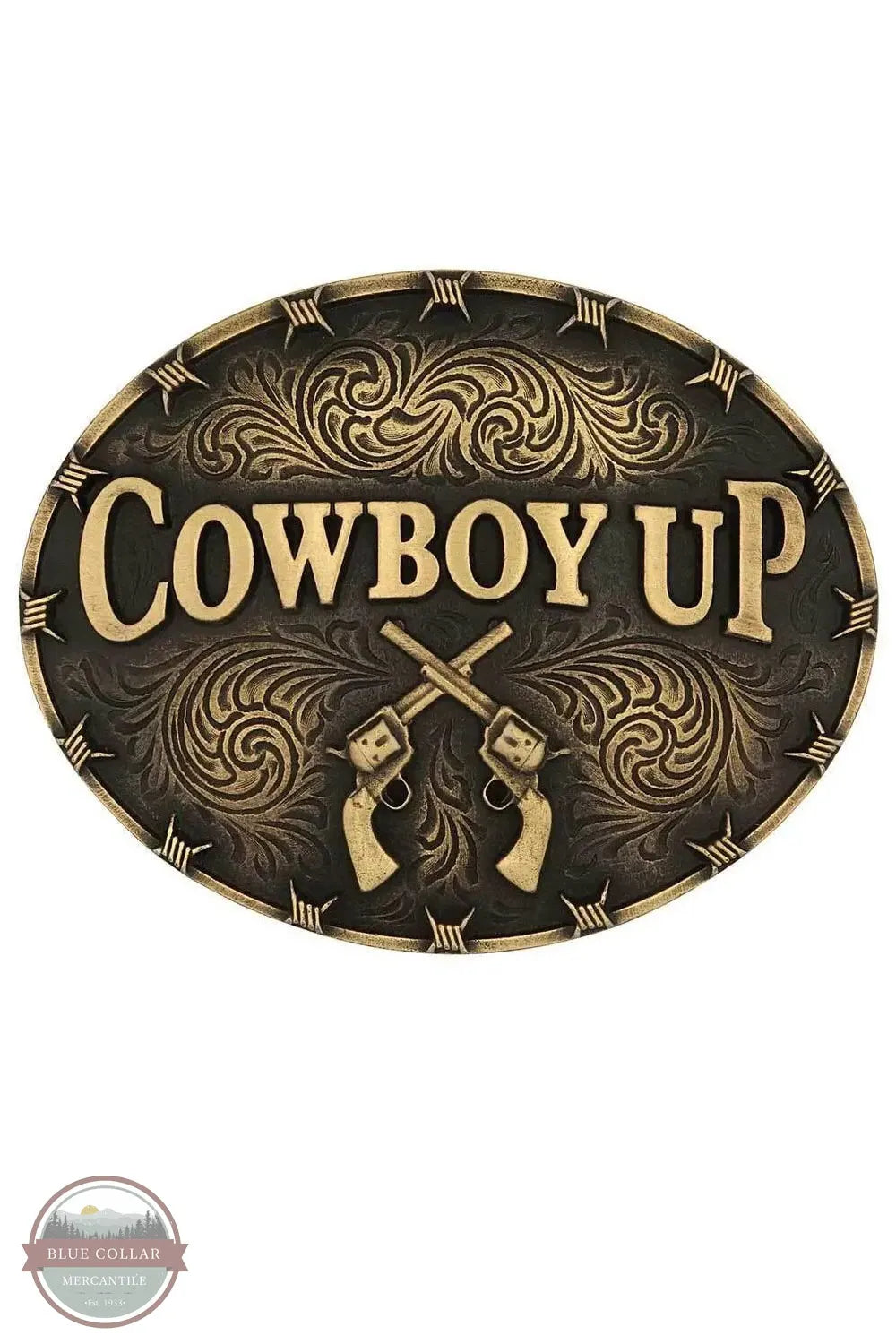 Montana Silversmiths A1007C Cowboy Up Belt Buckle