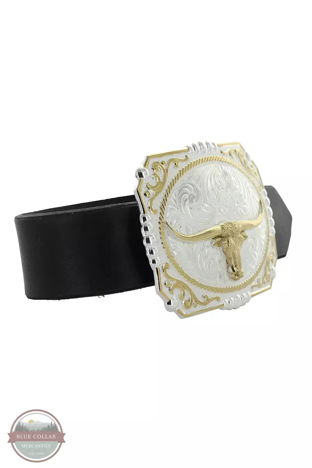 Montana Silversmith 25815-767 Two-Tone Cowboy Cameo Buckle with Longhorn Belt View