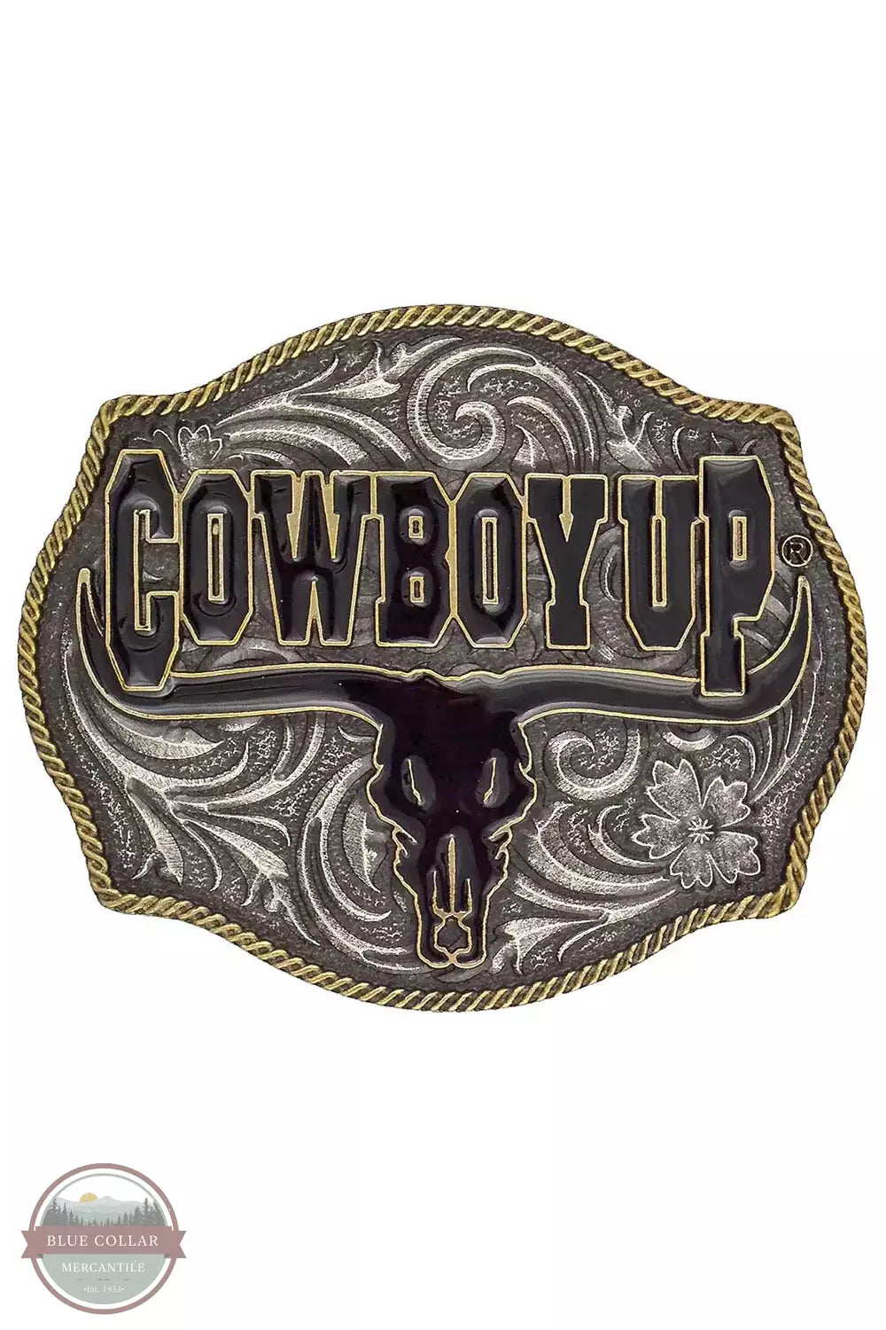 Montana Silversmith A354 Cowboy Up Buckle Front View