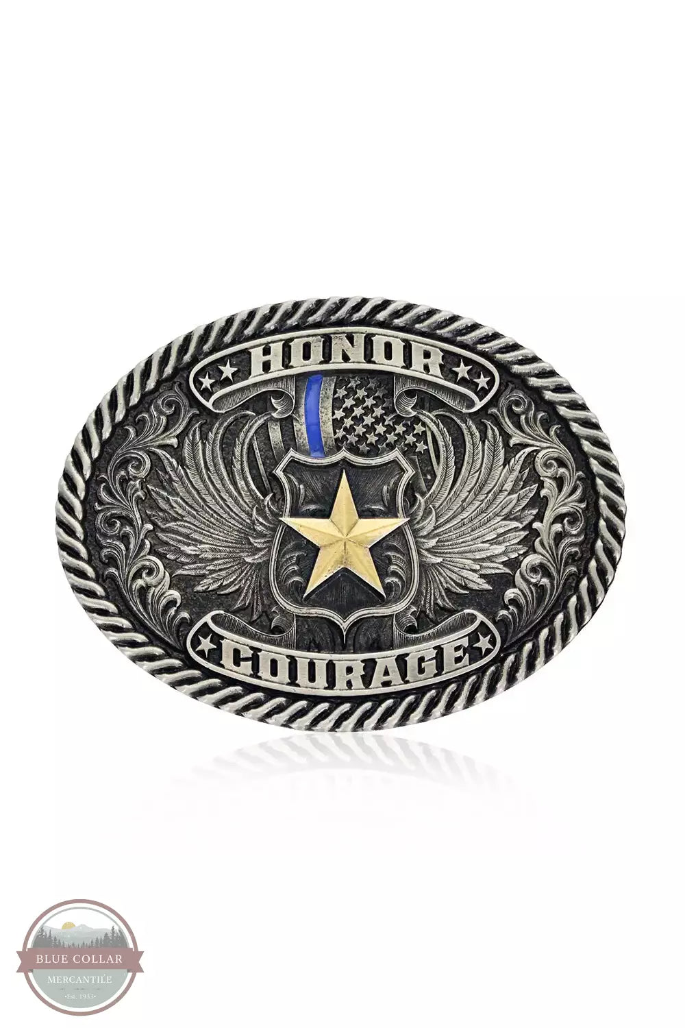 Montana Silversmith A861 Honor & Courage Attitude Buckle Front View