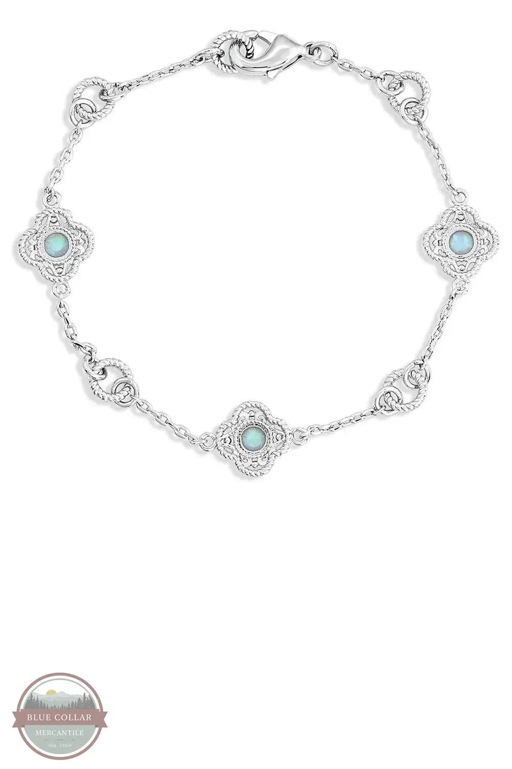 Montana Silversmiths BC5118 Chasing Opals Silver Charm Bracelet back