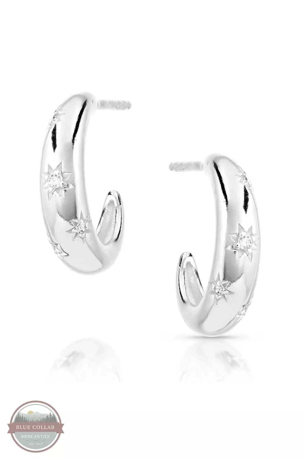 Montana Silversmiths ER5612 Sparkling Morning Meadow Hoop Earrings Front View