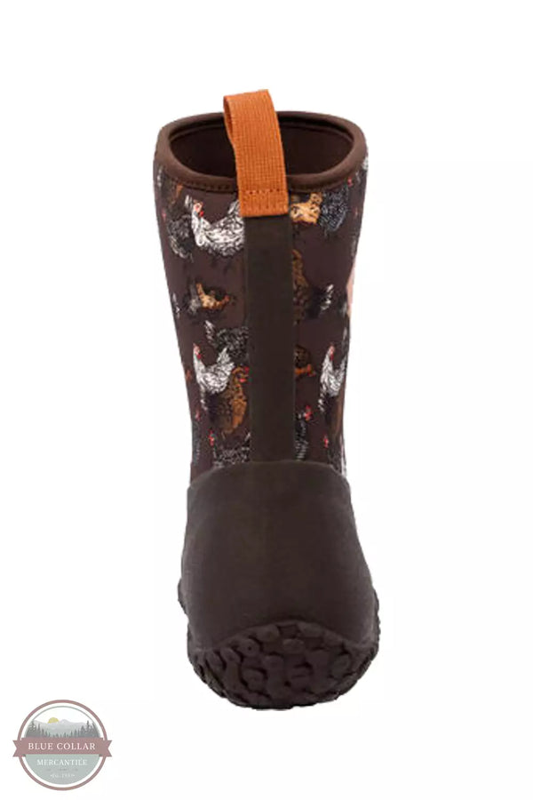 Muck WM29CK Muckster II Mid Boot in Brown with Chickens Heel View