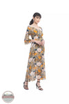 Myra Bag S-7856 Aubrey Blossom Dress in Tan Floral Print Profile View